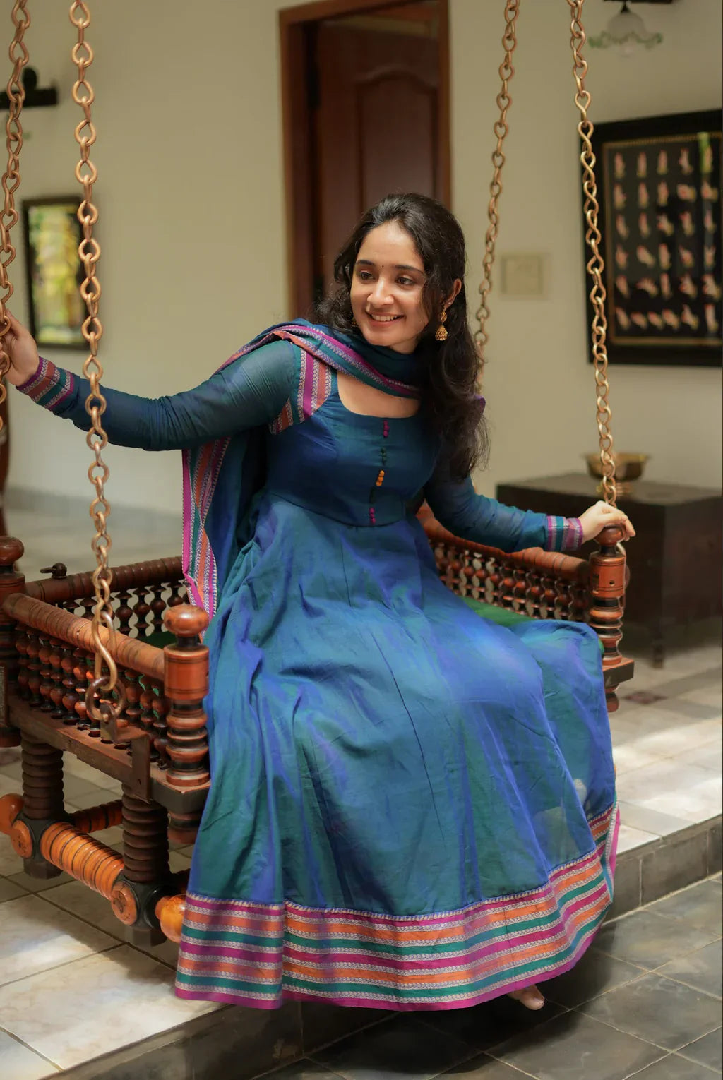 Myna-Blue kurta set