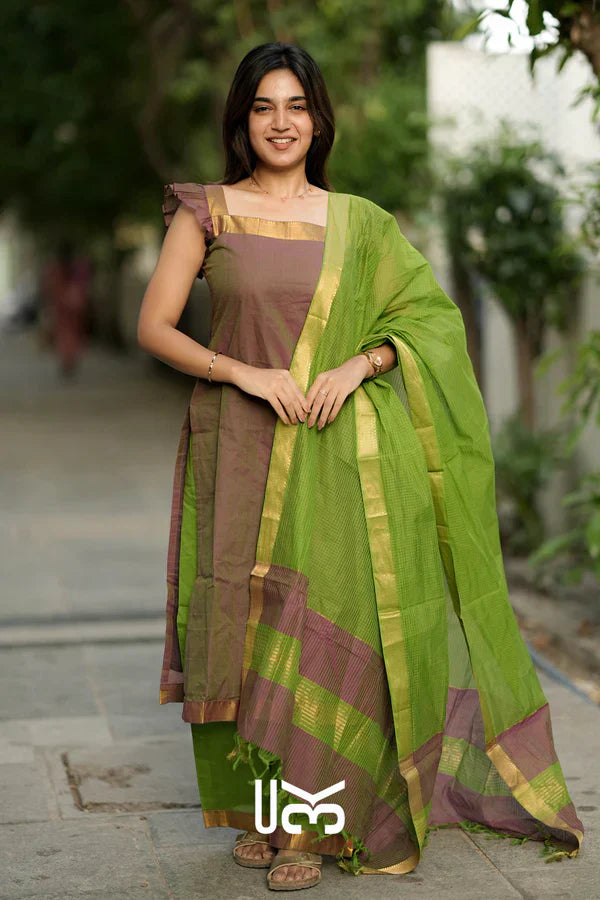 Kurta set (Dress) In Olive green