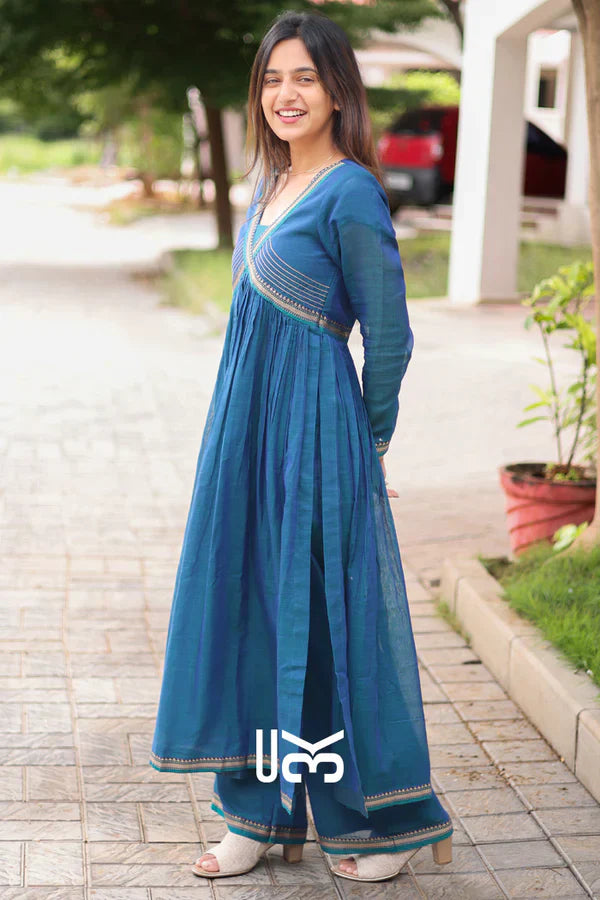 Kurta Set in Peacock Blue