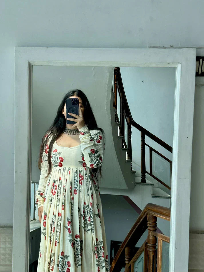 Cotton Reem Gher Set with Pants