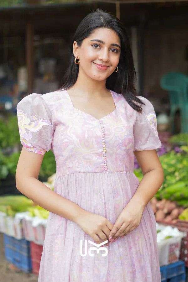 Vaila Drift Kota Doria Midi (Dress) in Pink