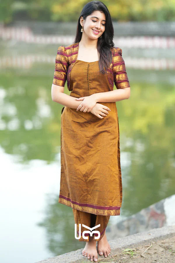 Kurta Set in Ochre Yellow