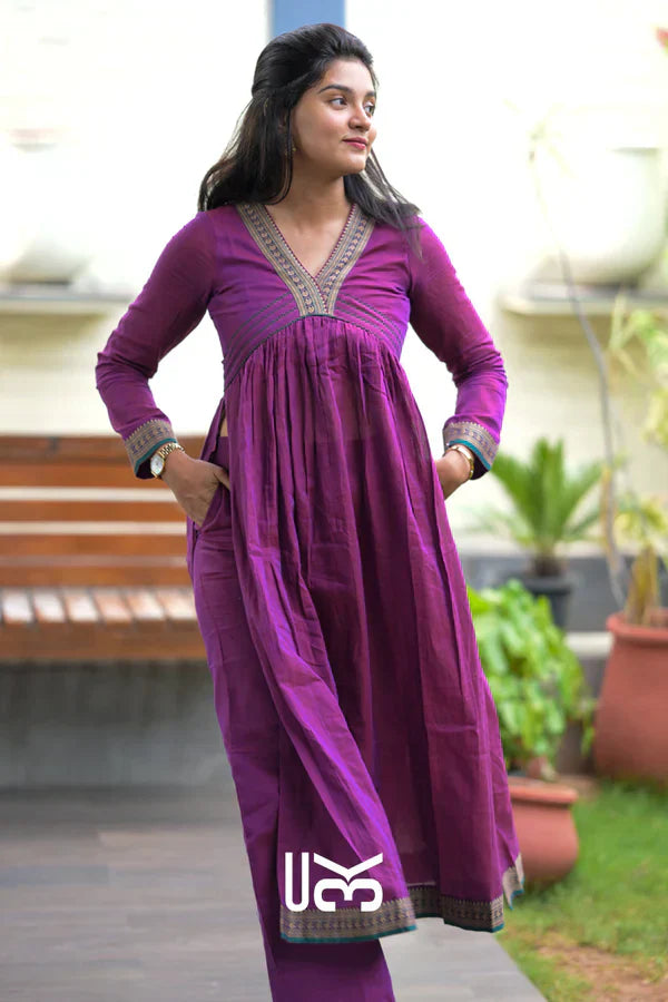 Kalyani Kurta Set in Purple