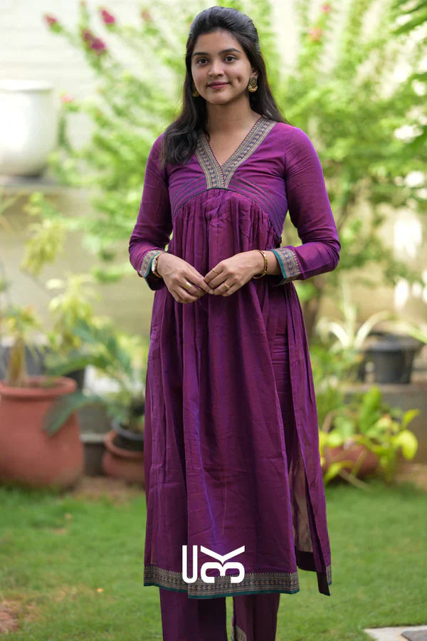 Kalyani Kurta Set in Purple