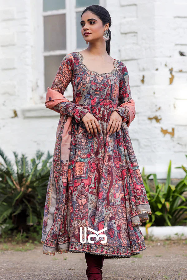 Kuhu Anarkali (Dress) in Maroon