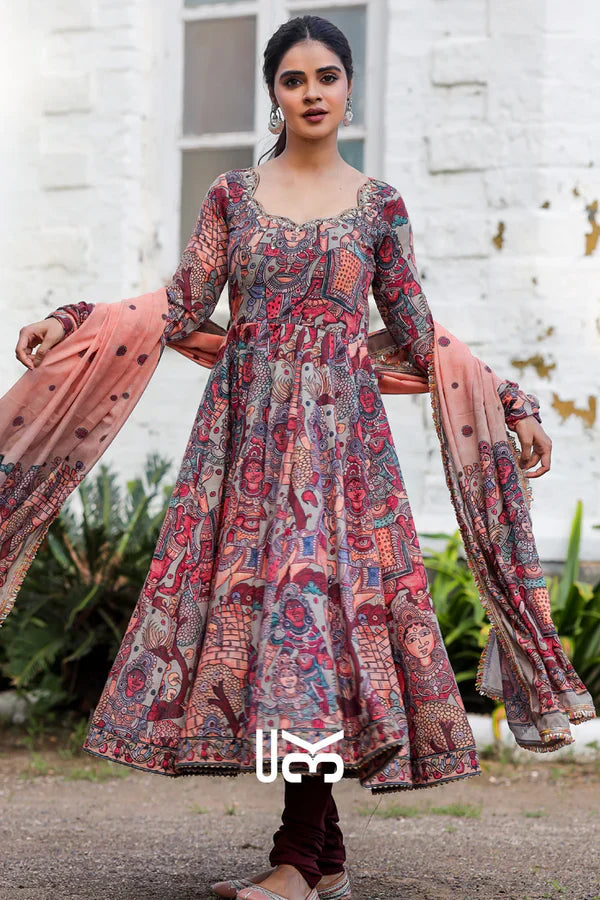 Kuhu Anarkali (Dress) in Maroon