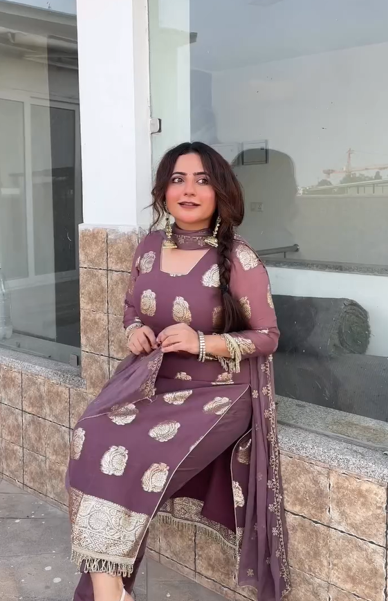 Heer-e-Rang Banarasi Georgette Suit Set