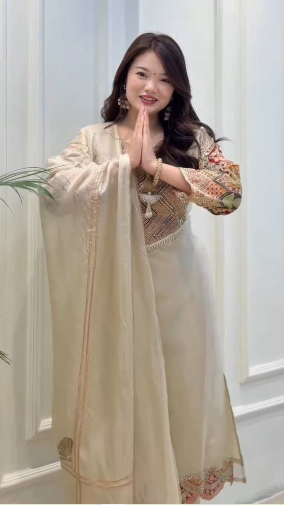 Tissue silk premium suit set