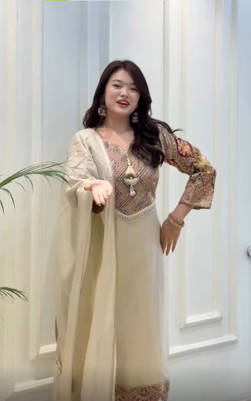 Tissue silk premium suit set