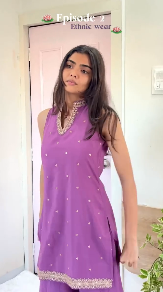 Viscose Chanderi Straight Kurta with Palazzo and Dupatta