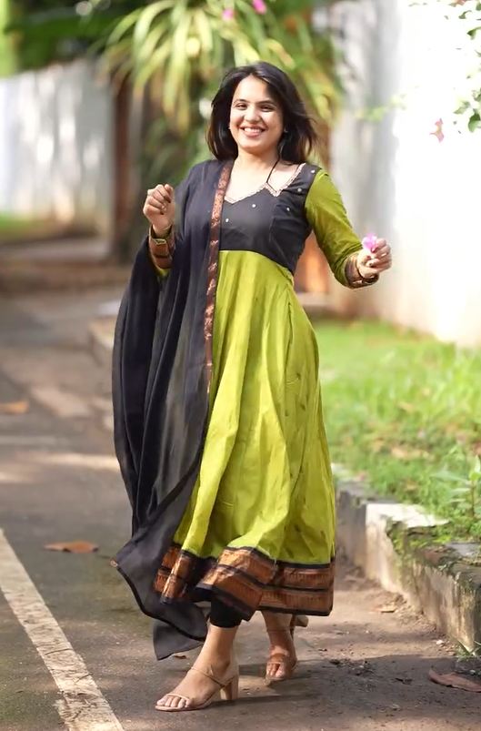 Kasturi Cotton Anarakali with Dupatta