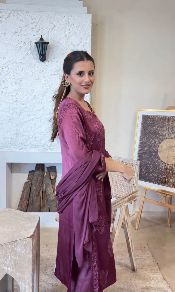 chinon chikankari 3 pc set