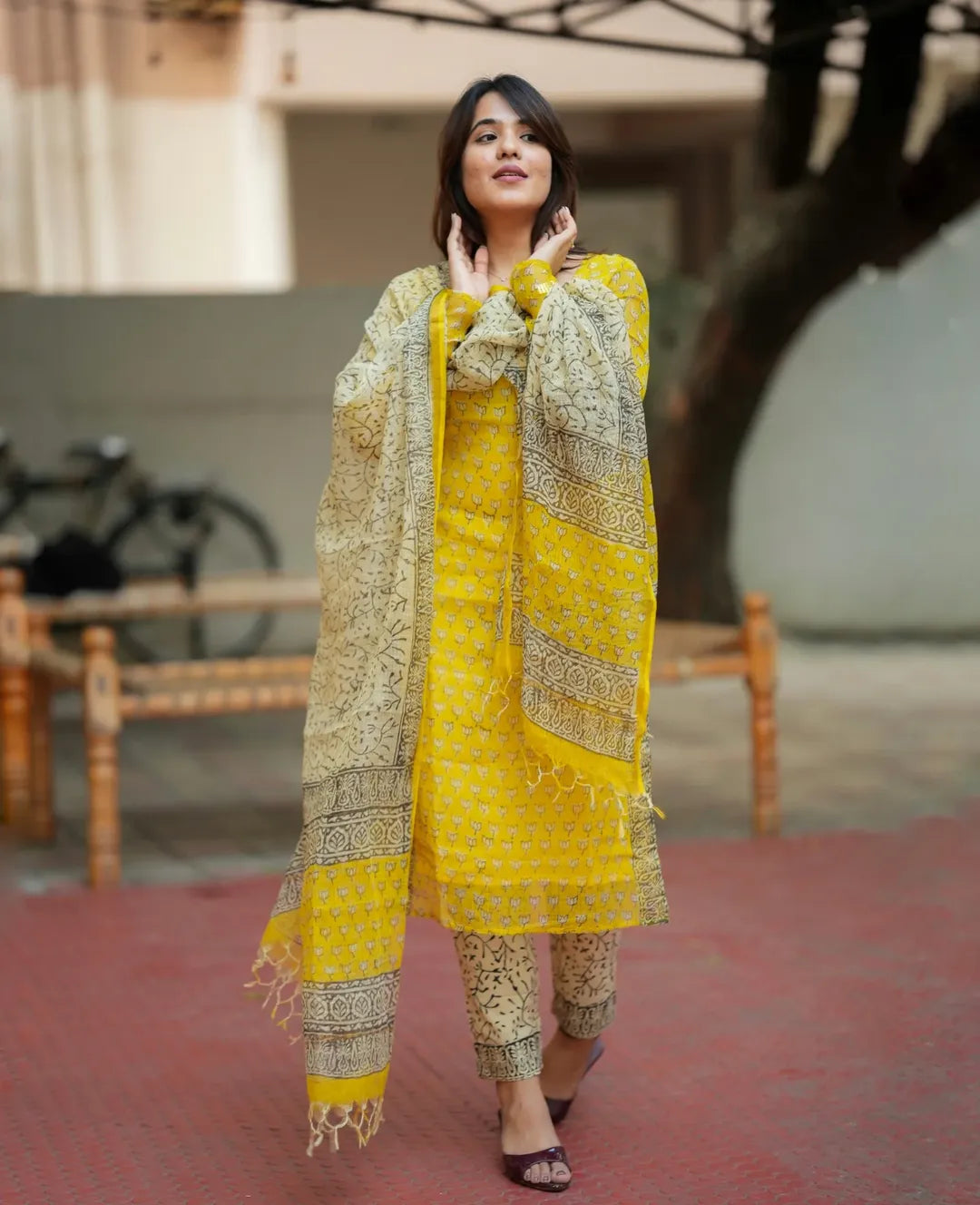 Banarasi Cotton Silk Kurta set