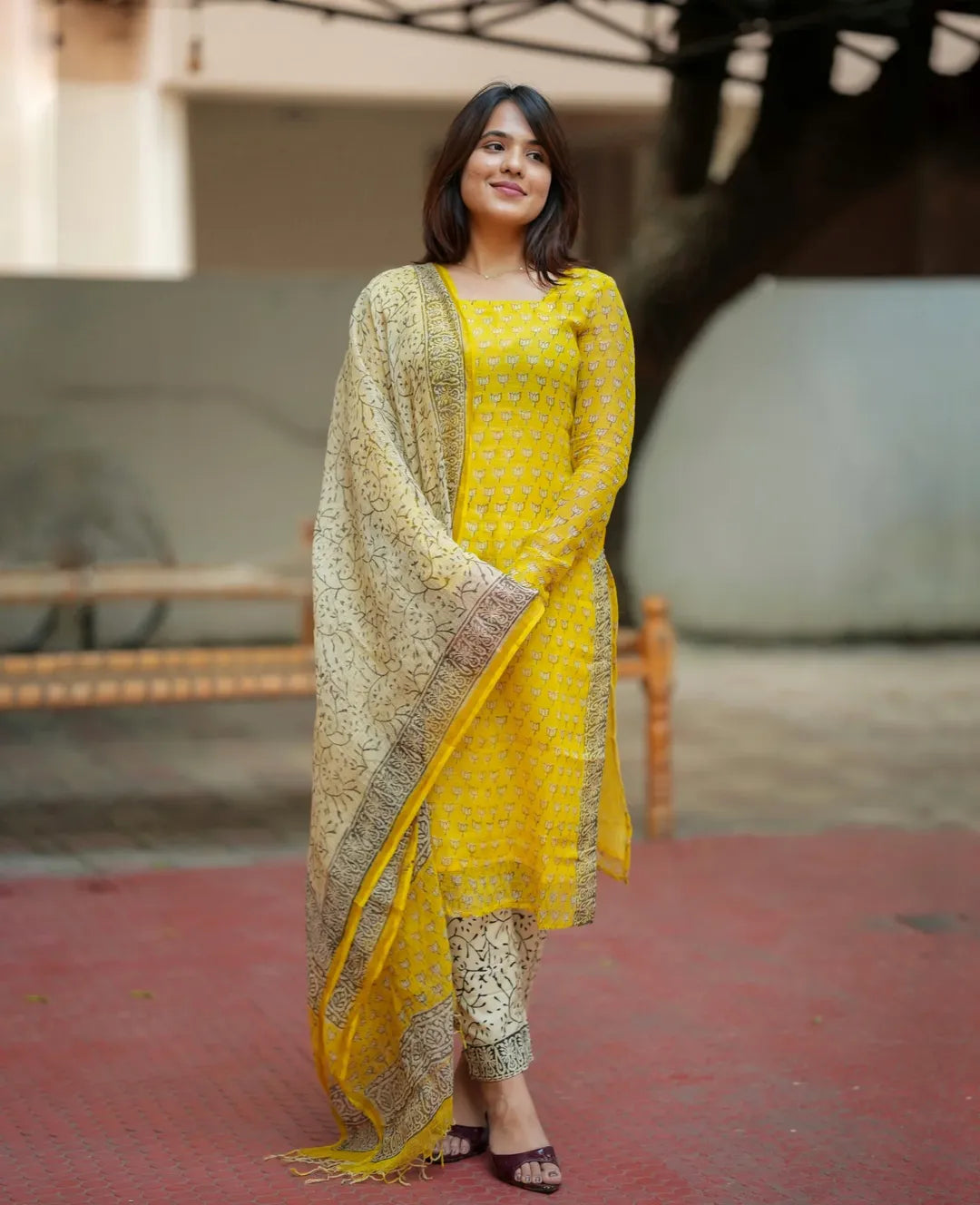 Banarasi Cotton Silk Kurta set