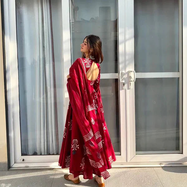 Rutvi silk cotton suit set